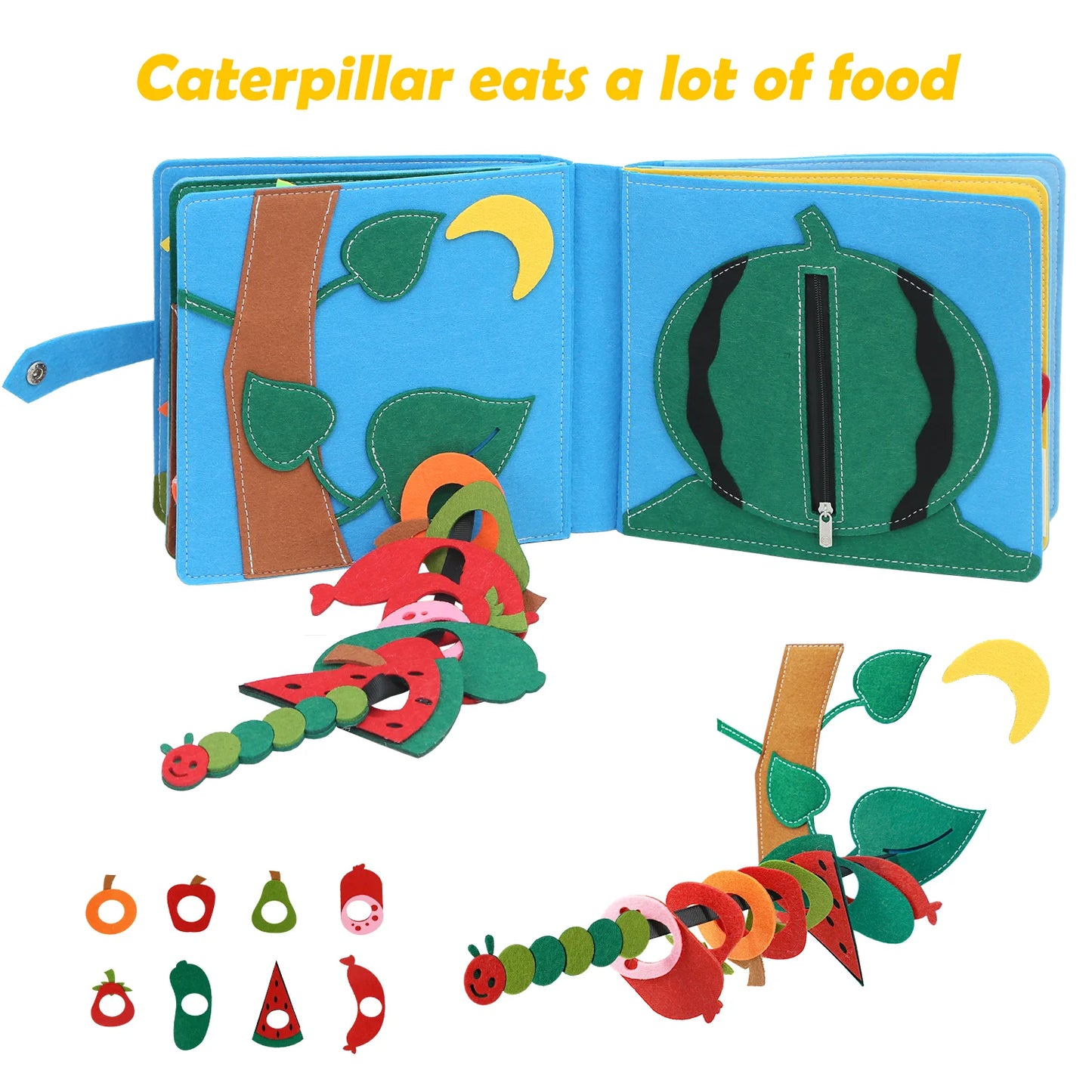 Montessori Busy Book Busy Board Toddlers Felt Quiet Book 3D Activities Cloth Story Book My Preschool Learning Education Toys for Baby Boys Girls 3 4 5 6 Years Old Farm Barn Autism Sensory Gifts