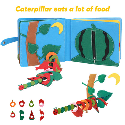 Montessori Busy Book Busy Board Toddlers Felt Quiet Book 3D Activities Cloth Story Book My Preschool Learning Education Toys for Baby Boys Girls 3 4 5 6 Years Old Farm Barn Autism Sensory Gifts
