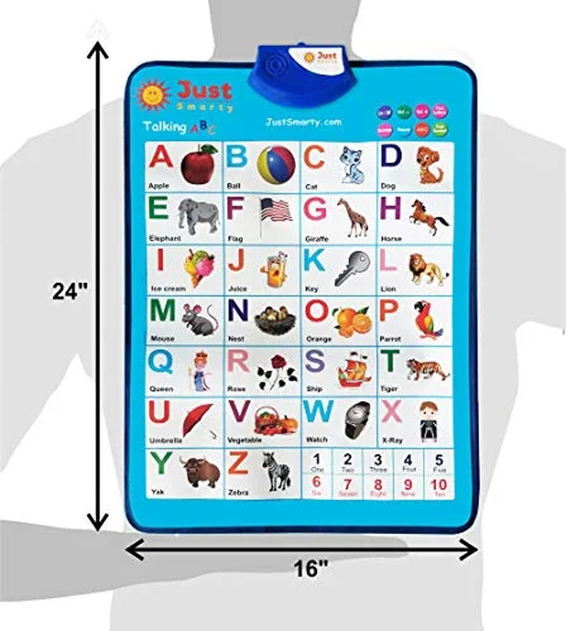 Abcs & 123S Kids Learning & Educational Poster Blue Edition